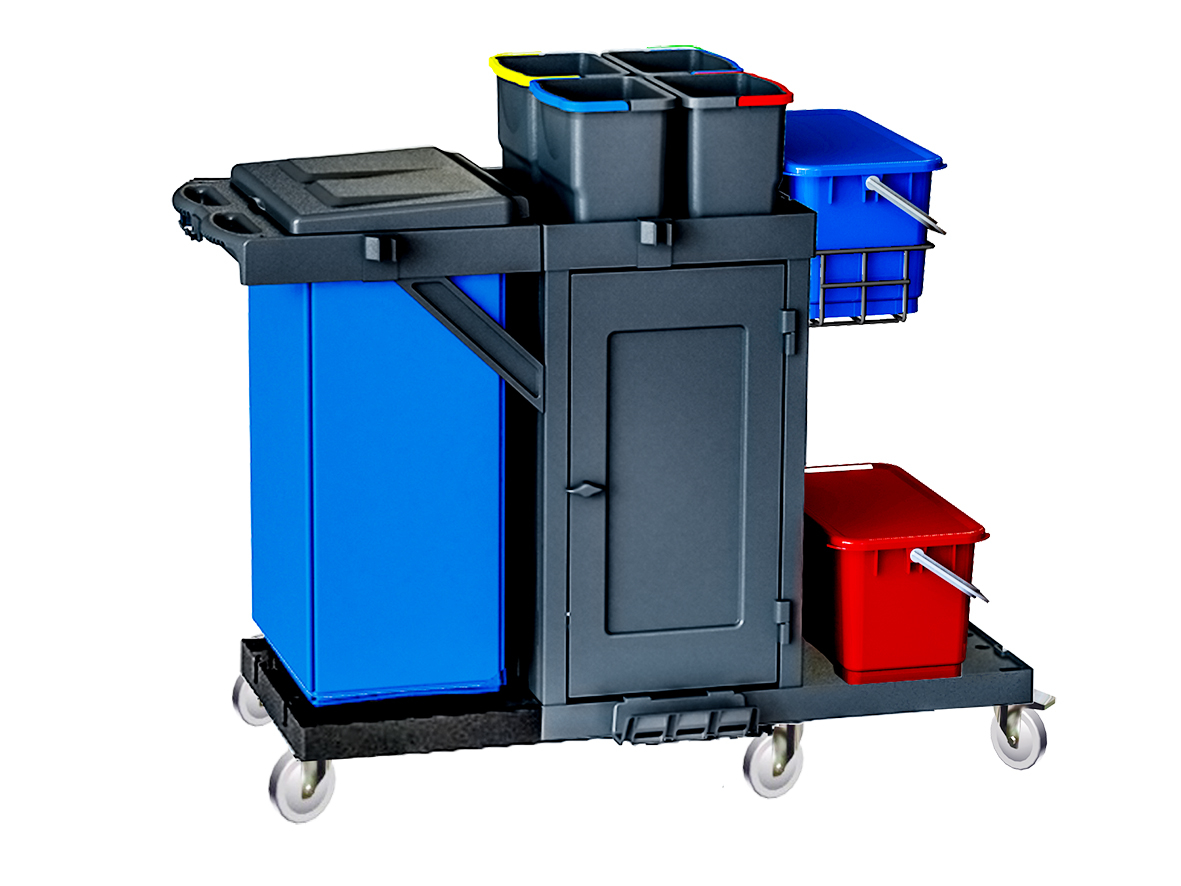 Carro de limpeza fechado