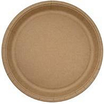 Prato sobremesa redondo kraft - 18cm